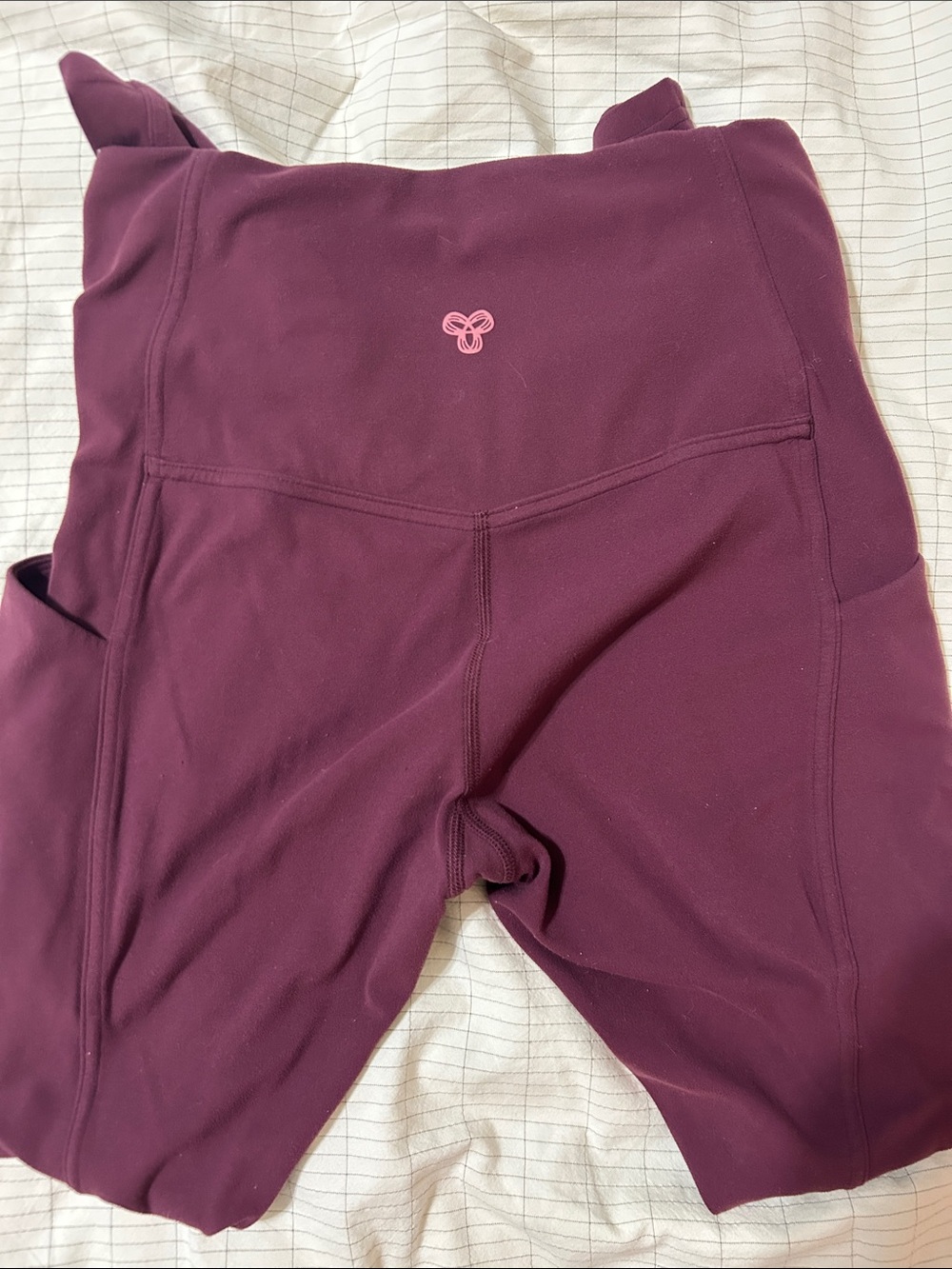 Aritzia tnaction s burgundy Maroon yoga workout pocket leggings small